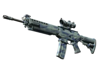 StatTrak™ SG 553 | Wave Spray (Well-Worn)