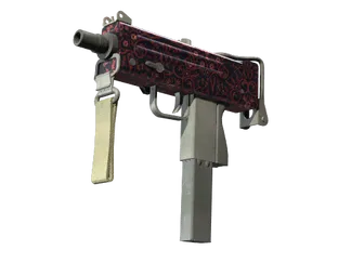 MAC-10 | Red Filigree (Field-Tested)