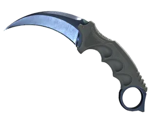 ★ StatTrak™ Karambit | Blue Steel (Battle-Scarred)