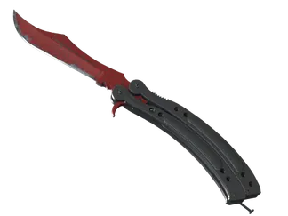 ★ StatTrak™ Butterfly Knife | Crimson Web (Well-Worn)